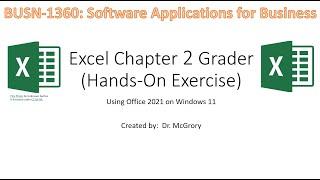 Excel Chapter 2 Grader Hands-on Exercise