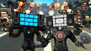 NEW GOD TV MAN AND NEW TITAN TV MAN BOSS VS MECHA CRAB CONTROLS VS ALL SKIBIDI TOILETS! Garry's Mod!