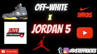 SNKRS APP LIVE COP: OFF WHITE JORDAN 5s