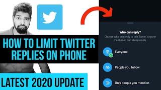 How to use Twitter's new tool to limit replies to your tweets