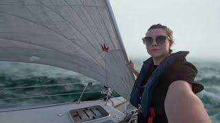 Ep. 12 Broken Engine Forces Scheduled Sail On New Sailors (8 Ft Waves!)