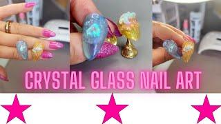 Crystal Glass Nail Art/How To Use Nail Foil To Create Crystals