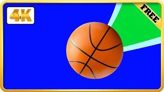 Basketball ball transition green screen video