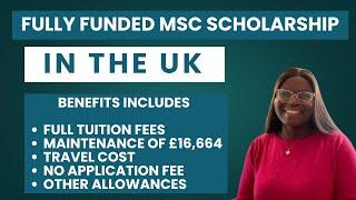 100% MSc Scholarship in the UK - No Application Fee, Full Tuition Fee Paid - APPLY NOW!!!