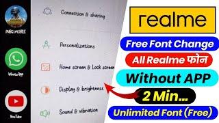 Font Style Change Free - All Realme Mobile Without App - Realme c35, c33, c31 & Other Realme Mobile