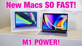 M1 Macs Launch Day MacBook Pro 13 Unboxing Review Performance Test v MacBook Pro 16 v 1165G7 v 4800U