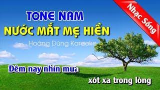 Nước mắt mẹ hiền karaoke nhạc sống - Nuoc mat me hien karaoke nhac song tone nam