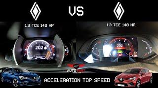 Acceleration Battle 200 km/h | Renault Megane TCe 140 Vs Renault Clio 140 RS Line