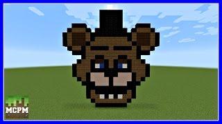 How To Build Freddy Fazbear From FNAF Pixel Art In Minecraft