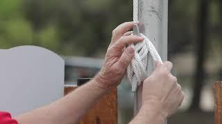 Tying Off External Halyard Flagpole