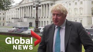 Boris Johnson visits Capitol Hill as prospects for UK-US trade deal fades