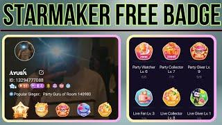 starmaker get free badge collect lut event 2024  || starmaker get free profile badge  ||