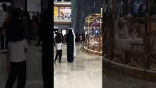 Dubai Mall in waterfalls #uae #beautifulgirl  #4kwalkingvideo