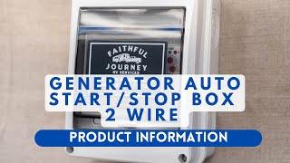 Generator Auto Start/Stop Device 2 Wire - Victron Cerbo GX and Generator Integration