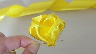 Amazing Ribbon Flower Work - Hand Embroidery Flowers Design - Sewing Hacks - Easy Flower Making