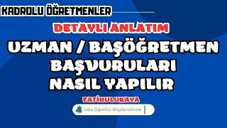 Uzman Öğretmenlik Başvurusu Nasıl Yapılır?Uzman Öğretmenlik Başvurusu Nasıl Onaylanır?(okullar İçin)