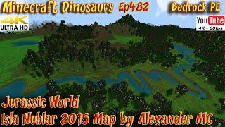 Jurassic World Isla Nublar 2015 Map by Alexander MC 4K60FPS Minecraft BedrockPE Dinosaurs Ep482