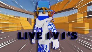 LIVE1v1'ing YOU GUYS In Arsenal + TY FOR 200 SUBS (Roblox Arsenal)