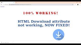 HTML download attribute not working Fixed!