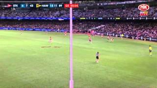 Round 10 AFL - Leigh Montagna's boundary line goal