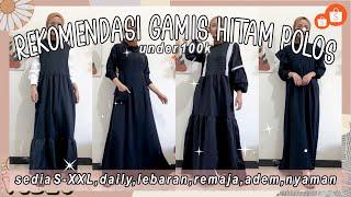 SHOPEE HAUL GAMIS REMAJA HITAM POLOS UNDER 100RB BUAT LEBARAN