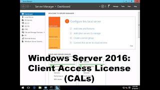 Windows Server 2016 Client Access License (CALs)