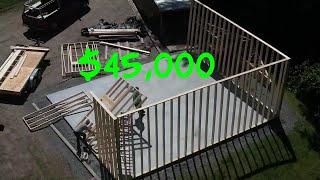 Time Lapse $45,000 Big 28x32 Ranch Style Garage   Start to Finish