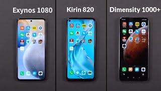 Exynos 1080 VS Kirin 820 VS Dimensity 1000+ || Speed Test