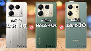 Infinix Note 40 vs Infinix Note 40s vs Infinix Zero 30 4G