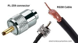How to Connect PL259 connector to RG58 cable. PL259 Male coax UHF Connector crimp.