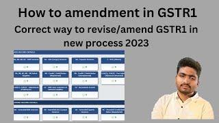 How to amendment in GSTR1/GSTR1 Amendment/GSTR1 B2B , B2C Amendment/GSTR1 me sudhar kaise kare/