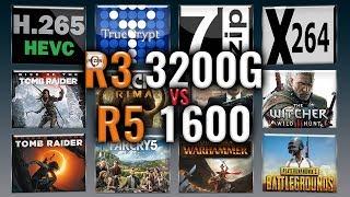 Ryzen 3 3200G vs Ryzen 5 1600 Benchmarks | Test Review | Comparison | Gaming | 13 Tests