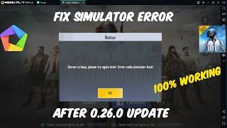 How To Fix Pubg Mobile Lite Simulator Error In Memu App Player After New Update | 100% Working