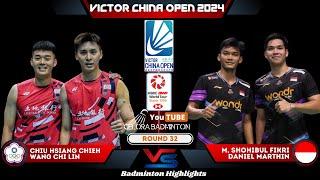 Chiu / Wang (CHN) vs Fikri / Daniel (INA) | China Open 2024 Badminton