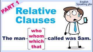 RELATIVE CLAUSES with Who / Whom / Which / That. PART 1 Easy Grammar Explanation of relative clauses