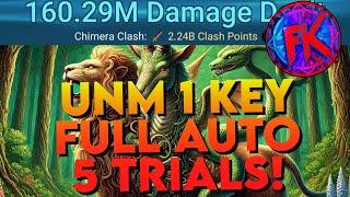 Full AUTO UNM 1 KEY Chimera! With 5 Trials This Time! | Raid: Shadow Legends