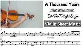 Free Sheet || A Thousand Years - Christina Perri || Violin Sheet Music