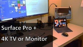Surface Quick Tip: Using the Surface Pro with a 4K TV / Monitor