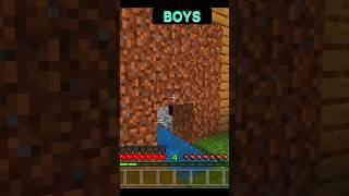 the boys vs girls playing Minecraft (BONES) #shorts #memes #theboys
