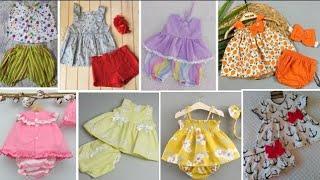 new born baby girl summer dress design 2024/latest baby girl eid frock desi 2024/summer Frock design