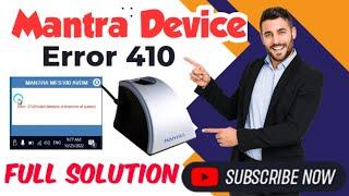 Mantra RD Service Driver Error 410 Full Solution (Date & time zone invalid)