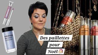 Graphique, pailletés et CHIC !! Le maquillage RABANNE de Noël #rabanne #noel2024