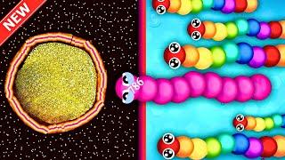 SNAKE IO  PINKY SNAKE IO vs RAINBOW SNAKE  BEST Epic Snake.io Gameplay ! 