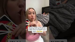 Waking SON up to play UNO PRANK gone BAD 