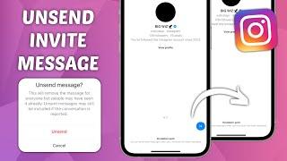 How to Unsend Invite Message on Instagram 2024 | Delete Invite Massage on Instagram