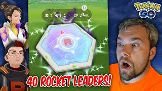 New Shiny Shadows Caught! 40 Rocket Leaders Defeated and THIS is what we got!  (Pokémon GO)