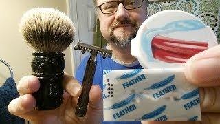 Just A Shave: Fatip Grande (Blk) - Feather (10) - Nuavia Rossa - Yaqi Silvertip 24