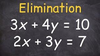 Solving a System of Equations Using Elimination and Multipliers