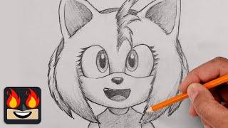 How To Draw Amy Rose | Sonic 3 Sketch Tutorial