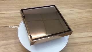 rose gold tile insert floor drain